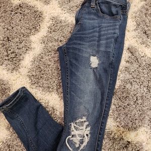 Hollister distressed skinny jeans